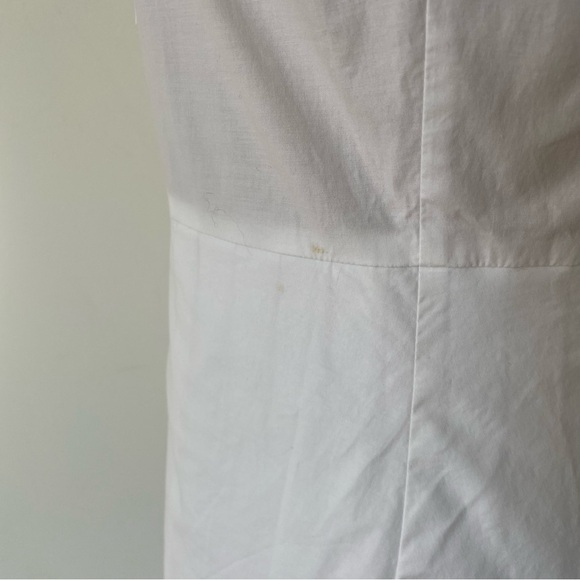 Derek Lam 10 Crosby White Sleeveless Poplin Ruffle Hem Cotton Button Top Size 4 - Picture 12 of 12